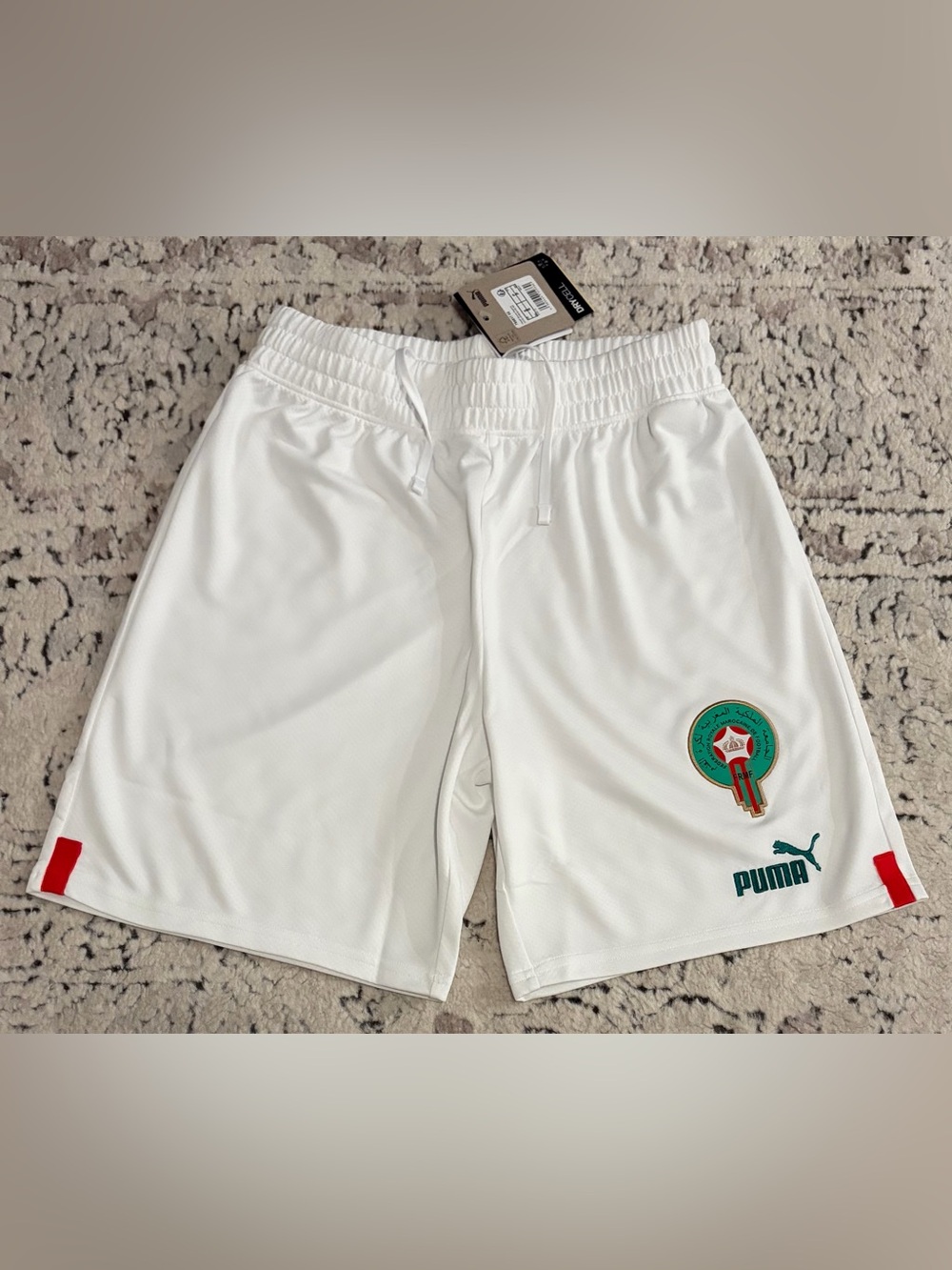 Puma Authentic Morocco Team 2022/2023 Soccer 765817-02 White Shorts Men’s Sz: S